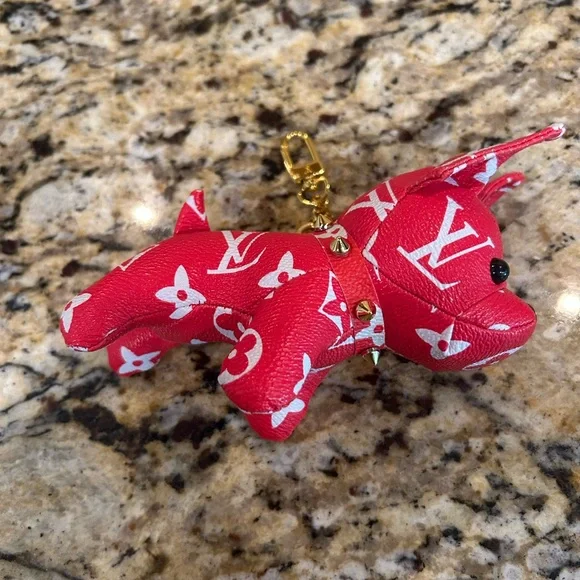 Dog Fashion Plush Key Chain or bag charm New - Picture 2 of 4